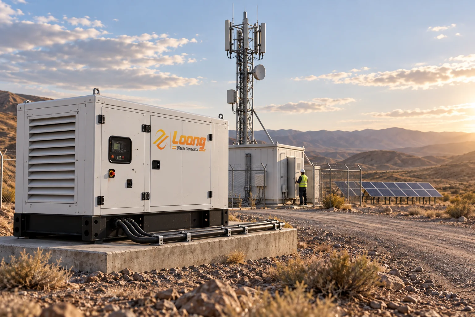 LOONG diesel generator supporting a remote telecommunications station