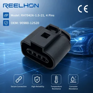 1.5mm 4 Pin Female Thrust Vacuum MAP Sensor Housing Connector 1J0 973 704 1J0973704