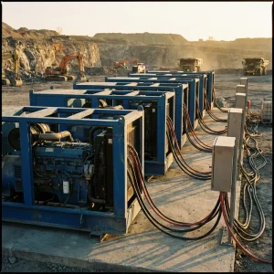 10 200kw Open Frame Diesel Generator Set Multi Unit Backup Power for Construction & Mining Projects