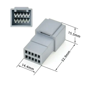 10 PIN Electrical Automotive Wire Harness Connector Adapter Brass Contacts PBT Housing IP20 5A Rated Current 300V Male Female