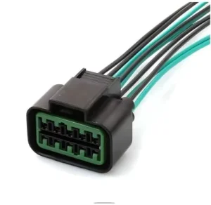 10 pin Female Shell Jinhang103A Car Headlight Black Electrical Connector with 15cm Wiring Harness