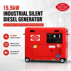 10.5kW Soundproof Portable Gasoline Generator Silent 10500W Petrol Generator with Electric Start for Home Small Business
