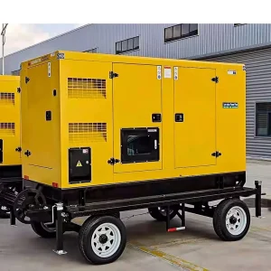 100Kva 120Kva 150Kva Quiet Diesel Generator Set 110V 220V 380V Soundproof Alternator 50Hz 60Hz Mobile Trailer Diesel Generator