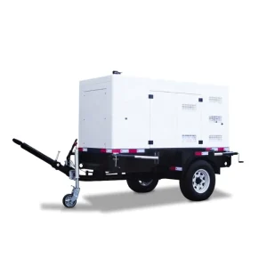 100kW 125KVA Portable Diesel Generator with Trailer Water Coolied 12V DC Start Silent Type ATS