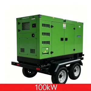 100kW 125kVA Brushless Alternator AVR Mobile Trailer Mounted Diesel Generator