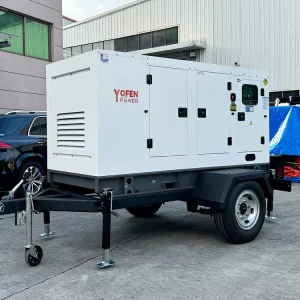 100kW 125kVA Soundproof Trailer Diesel Generator With Cummins Engine