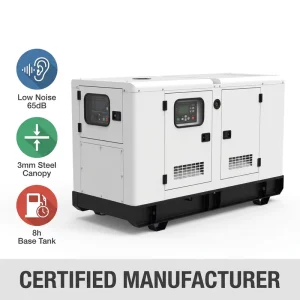 100kW 125kVA Super Silent Water Cooled Diesel Generator Set 50 60Hz Soundproof Emergency Power Shopping Mall Hotel Commercial