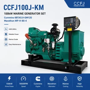 100kW Marine Diesel Generator Set 6BTA5.9 GM120 1800RPM Marine Genset OEM Turbocharged Heavy Duty Factory Supply