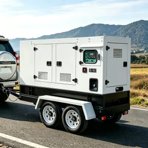 10KVA 2000KW Single Phase Auto Start Open Frame 50Hz Small Portable Power Silent Mobile Diesel Welder Generator with Trailer