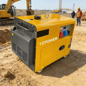 10KVA 5KW Small Super Silent Air Cooled Diesel Generator Set with ATS & Remote Control Portable Type 50 60Hz 230V