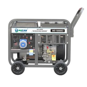 10kVA Diesel Generator Air Cooled System 12V Rated Open Frame Single Phase Handheld Wheel Mounted 50 60Hz Frequency ATS 240V