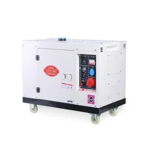 10kW Silent Diesel Generator 10000W Single Cylinder Electric Start Portable Diesel Generator White Genset for Home Backup Power