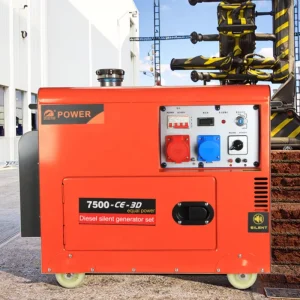 10kva 5Kw 6000Watt Silent Type Diesel Generator with Wheels 195 F Electric Start 50Hz Frequency Rated Current