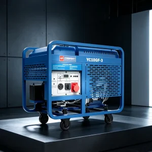 10kw Diesel Generator Single Three Phase Equal Power 11kw Max Twin Cylinder Air Cooled Electric Start Open Frame 230V 1800 RPM