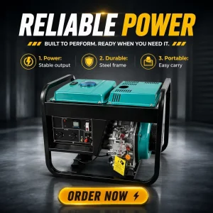 10kw Silent Generator Portable Open Frame Power Station for Home Camping Construction Emergency Power