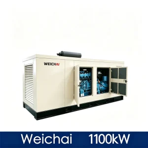 1100kW 1375kVA Low Noise Industrial Diesel Generator Set for Port