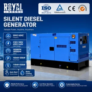 110kw 550kw Standby High-end Engine Commercial Backup Silent Diesel Generator Set