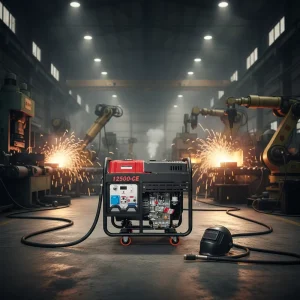11KW Max Power 12500CE VerticaSingle Phase AC 4 Stroke Gasoline Inverter Generator Eco Friendly 95% Efficiency Recoil Start 50Hz