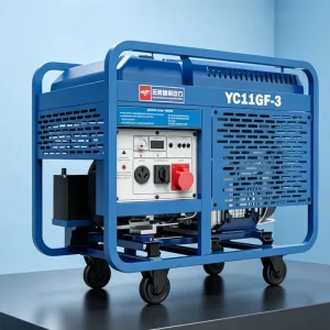 11kW 12kW 230V 50 60Hz Diesel Generator Portable Single Three Phase Equal Power Air Cooled Twin Cylinder Electric Start 40L Tank