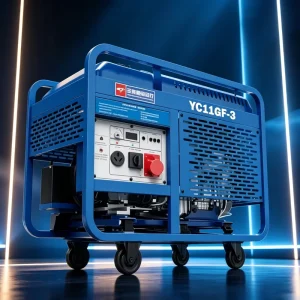 11kW Diesel Generator 12kW Power Air Cooled Twin Cylinder Electric Start 40L Large Fuel Tank Portable Power Station Genset 230V