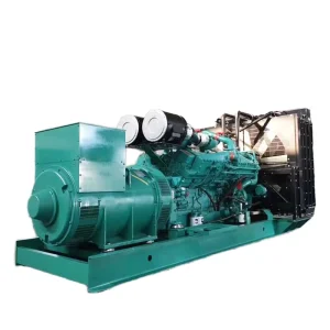 1200kW 1500kva 1100kw Open Skid Diesel Generators 3 Phase 400/230V 50Hz for Mining Power Plant Data Center ISO CE
