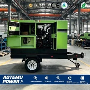 120KW 150KW 160KW Trailer Type Diesel Generator 220V Dual Voltage Soundproof Genset Remote Anti Dust Chassis for Industrial Park