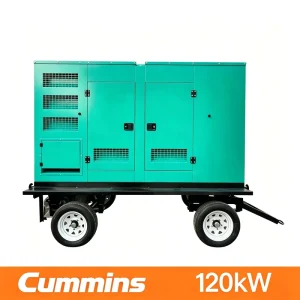 120kW 150kVA Energy Saving Brushless Copper for Clinic Mobile Trailer Type Powered by Cummins Diesel Generator Set
