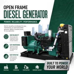 120kW 150kVA Open Frame Diesel Generator 3 Phase Water Cooled Genset with Brushless Alternator