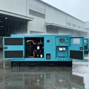 125kVA 100kW Weichai Waterproof Diesel Generator Soundproof Canopy IP23 Low Noise 75dBA for Outdoor Construction Mining