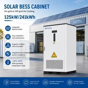 125kW 241kWh LiFePO4 Solar Diesel Energy Storage Cabinet for African Warehouse Backup Demand Control for Microgrid Projects