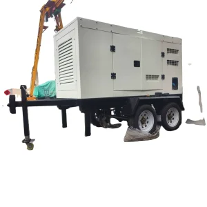 125kva 100KW Trailer Mounted Rainproof Cover Silent Diesel Generator Set ATS for Construction Site Weichai Engine Outdoor Use