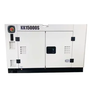 12KW 15KVA Twin Cylinder 3 Phase 12V DC Electric Start Air Cooling Silent Type Standby Diesel Generator