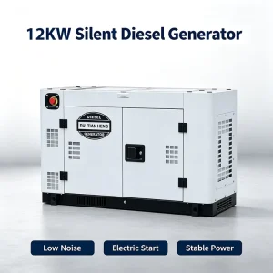 12KW Silent Diesel Generator 3 Phase Automatic Power Genset with ATS Fuel Efficient Portable Generator for Business CE