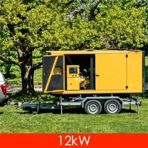 12kW 15kVA Brushless Alternator AVR Mobile Trailer Mounted Diesel Generator