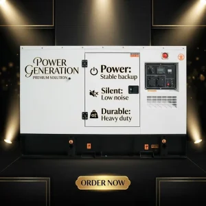12kW 15kVA Diesel 3 Phase 50Hz 400V DC Electric Start Portable Silent Open Frame Generator for Garment Factory