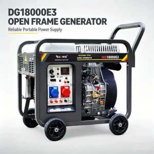 12kw DG18000E Open Frame Diesel Generator 50/60Hz Air-cooled 998 Engine