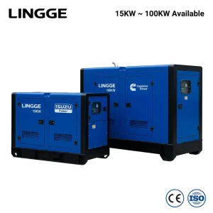 15-100KW Isuzu Silent Diesel Generator Soundproof Canopy Open Frame Remote Start ATS 3 Phase CE ISO 50Hz 60Hz