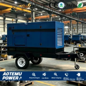 150KW 160KW 180KW Trailer Type Diesel Generator 480V Deepsea Controller ATS 4Wheel Brake Trailer for Mineral Exploration