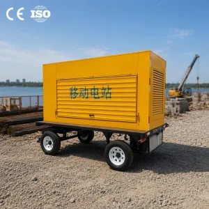 150KW 200KVA Four Wheel Mobile Rain Shelter for Construction Site Use AC Power Supply Pure Copper Material Commonly Used 50 60Hz