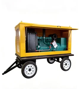 150KW Trailer Mounted Diesel Generator with Rain Cover 3 Phase 50Hz 1500RPM Electric Start Mobile Genset