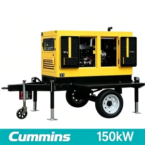 150kW 187kVA ATS Pure Copper Brushless Alternator for Hotel Mobile Trailer Type Powered by Diesel Generator Set