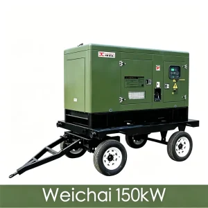 150kW 187kVA Grade Weichai High Output Heavy Duty Clinic Mobile Trailer Mounted Diesel Generator Diesel Groupe Electrogene
