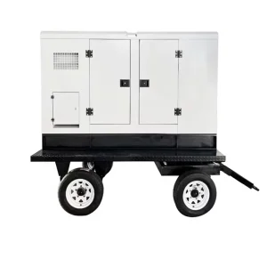 150kW 187kVA Silent Type Trailer Diesel Generator Set Mobile 50/60Hz In Stock