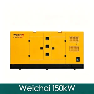 150kW 187kVA Weichai 24/7 Backup for School Soundproof Silent Type Diesel Generator