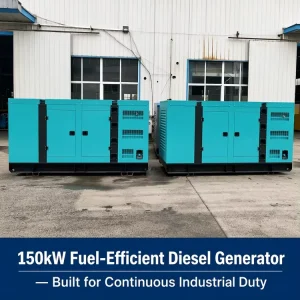 150kW Fuel Efficient Low Noise Diesel Generator 3Phase Continuous Duty Industrial Genset CE ISO