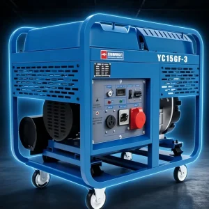 15kW 16kW Diesel Generator Twin Cylinder Air Cooled Electric Start Portable Genset Wheels Open Frame 230V Construction Home Use