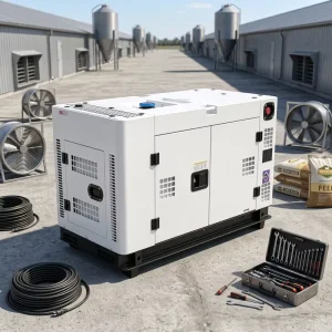 15kw 20kw 25kw 30kw 50kw With ATS Two Cylinder Dual Voltage Single Phase Diesel Generator Set for Outdoor