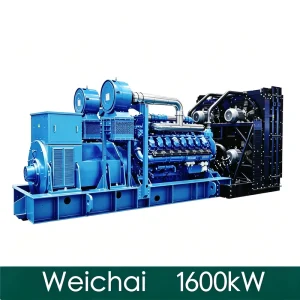 1600kW 2000kVA Heavy Duty Design Powered by Weichai for Heavy Industry Open Type Diesel Generator Set