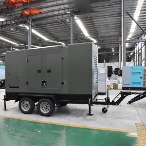 160kW 200KW Mobile Trailer Diesel Generator Set 200kVA 3-Phase Mobile Industrial Genset Low Fuel Consumption CE China Supplier