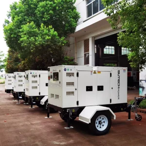 170KW Mobile Diesel Genset Trailer Type Easy Moving 100% Copper Wire Alternator for Remote Area Large Agricultural